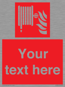 Custom Fire hose reel Sign